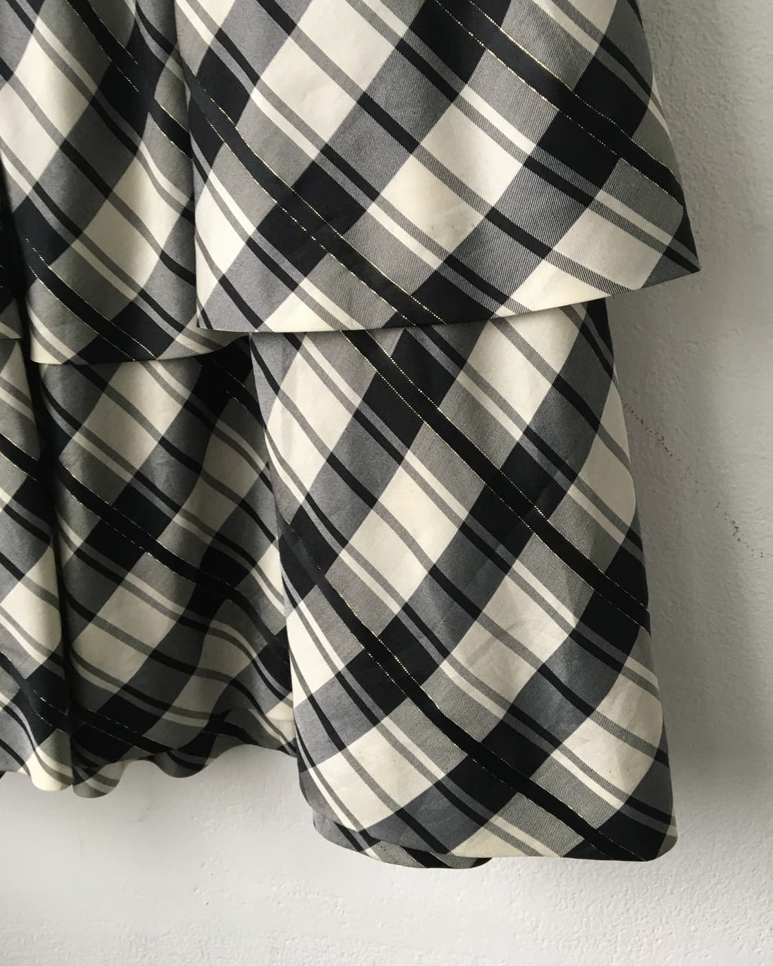 Check pattern glitter point skirt 상품이미지3