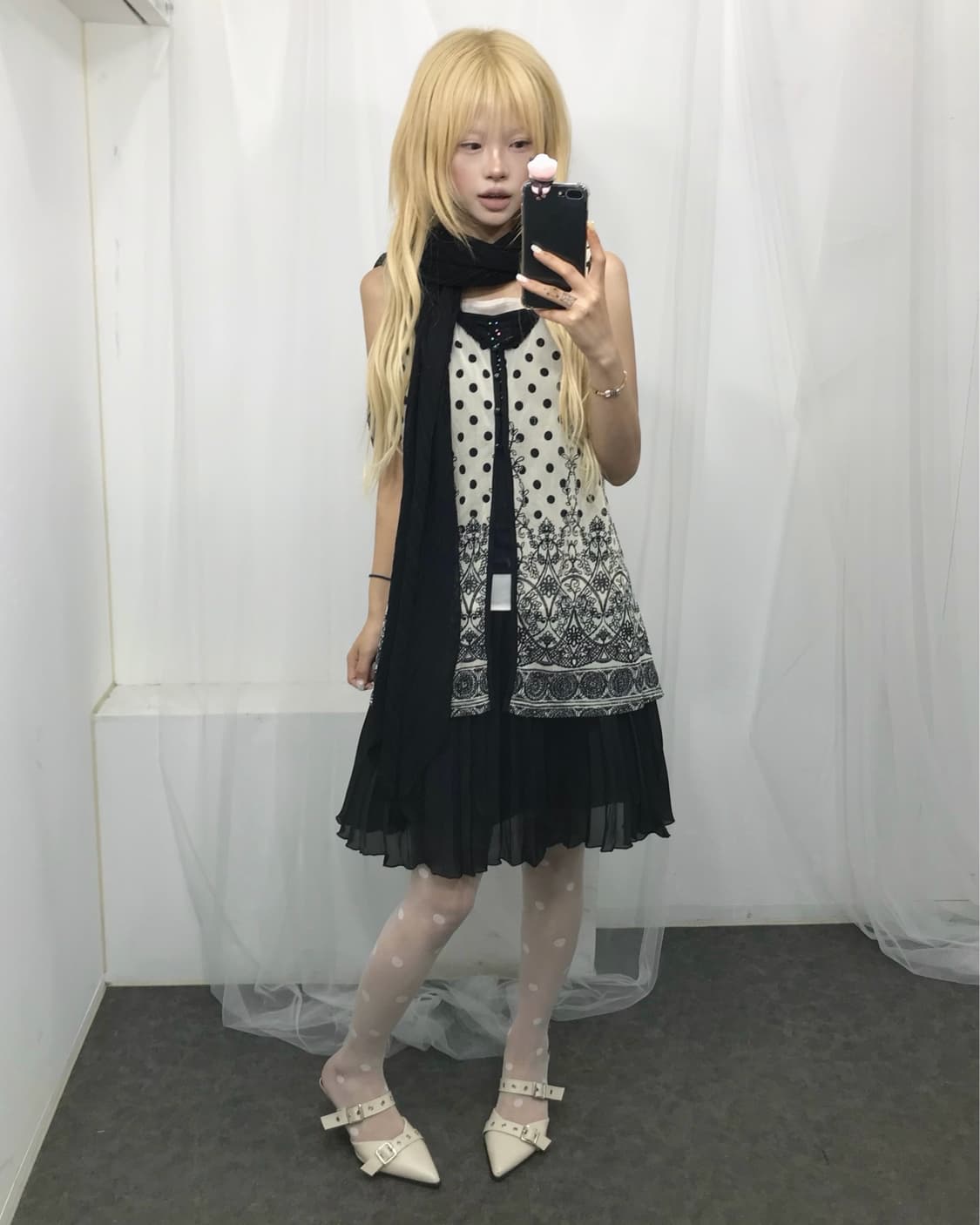 𝜗𝜚도트 패턴 블랙 페어리 코디set 𝜗𝜚 상품이미지1