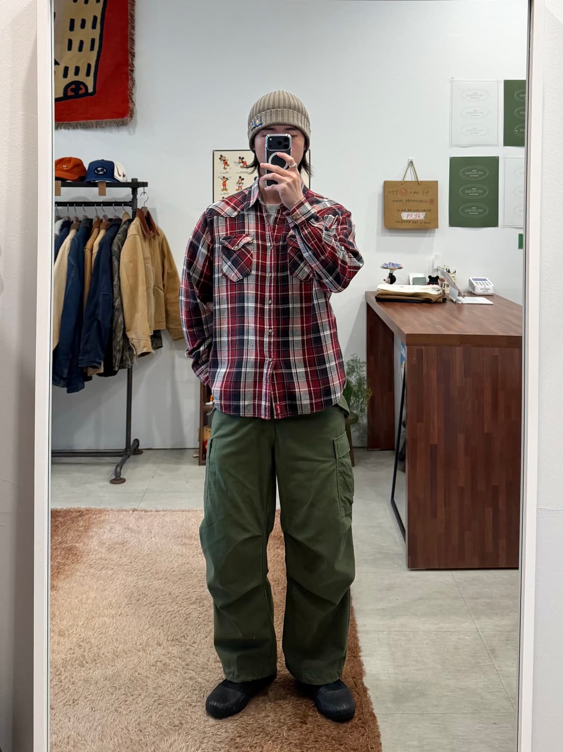 Wrangler 랭글러 코튼 플란넬 웨스턴 체크 셔츠 상품이미지2