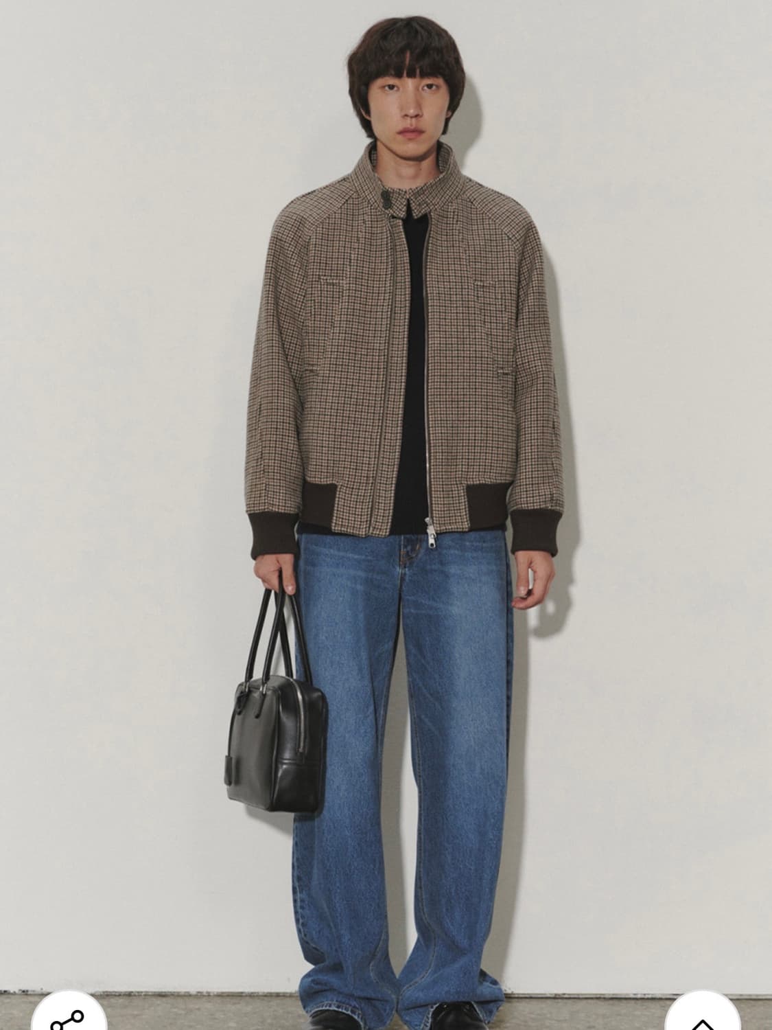 던스트 울 해링턴 자켓 건클럽 체크 상품이미지2