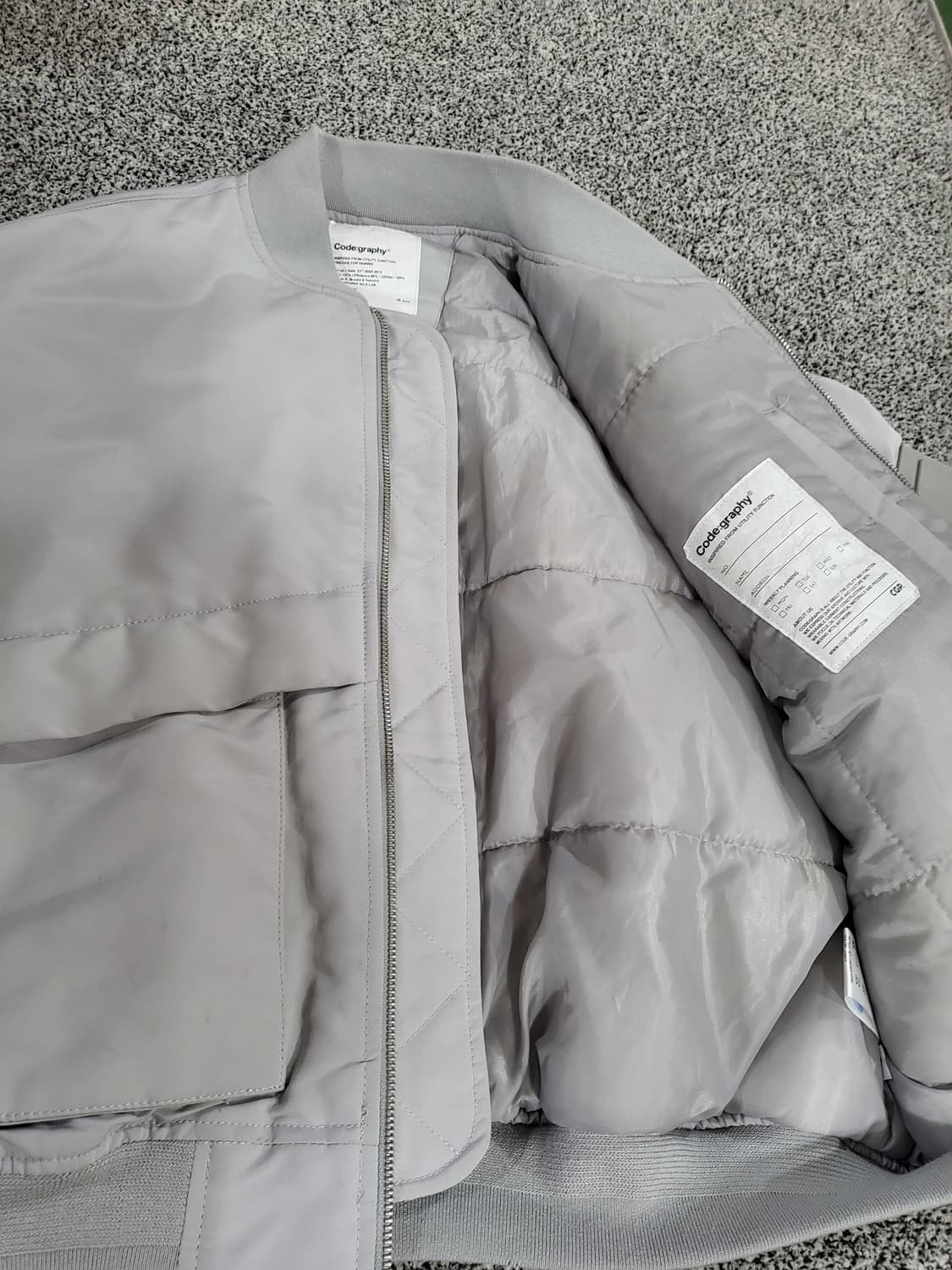 코드그래피 그레이 항공 점퍼 상품이미지5