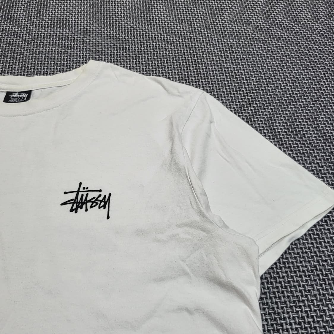 stussy 스투시 베이직 로고 화이트 반팔 티셔츠 (L) 상품이미지3