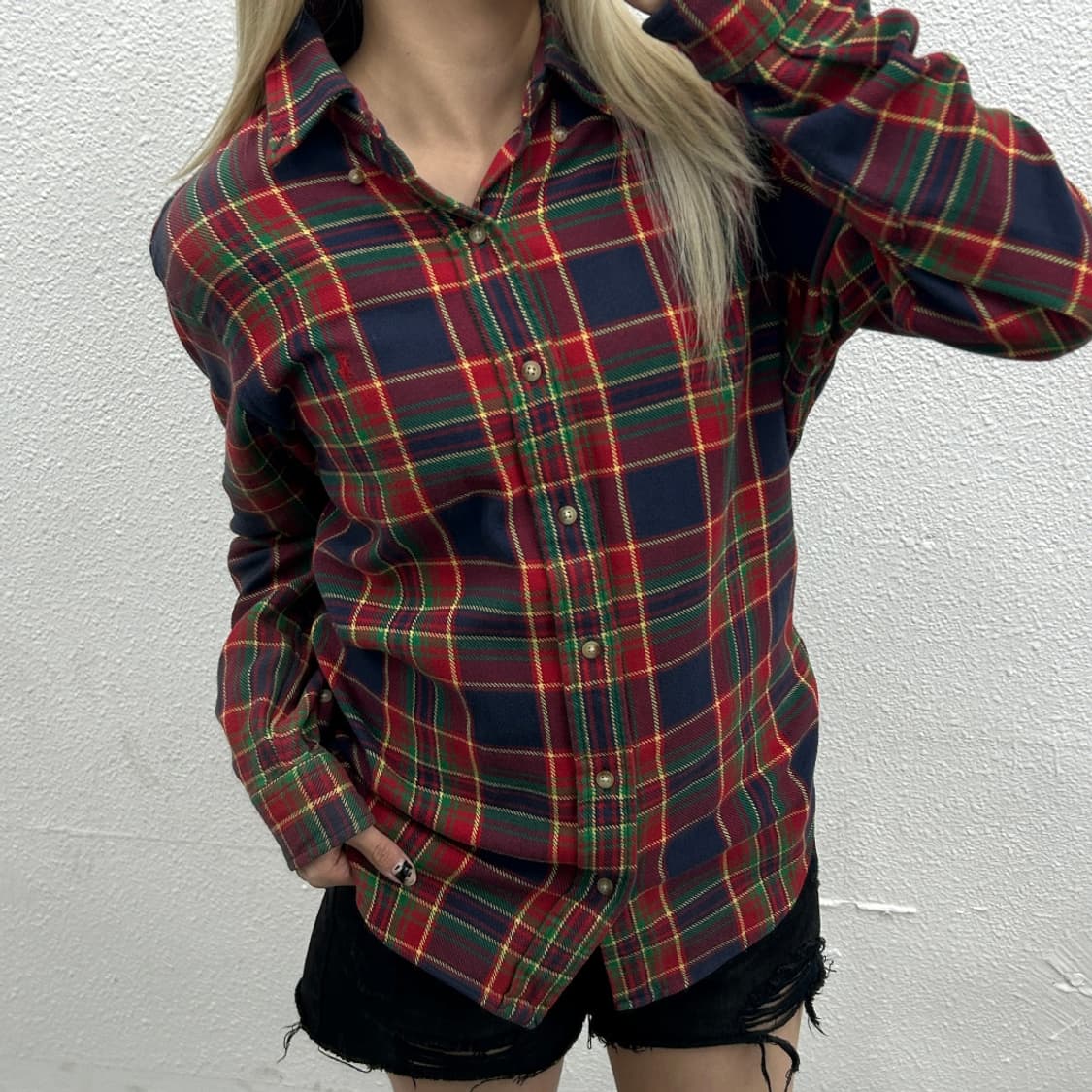 폴로 랄프로렌 레드포니 타탄체크 셔츠 M 상품이미지1