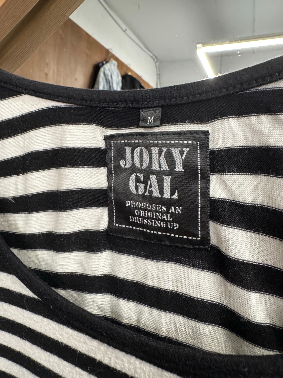 japanese vintage Joky Gal 스트라이프 롱슬리브 상품이미지3