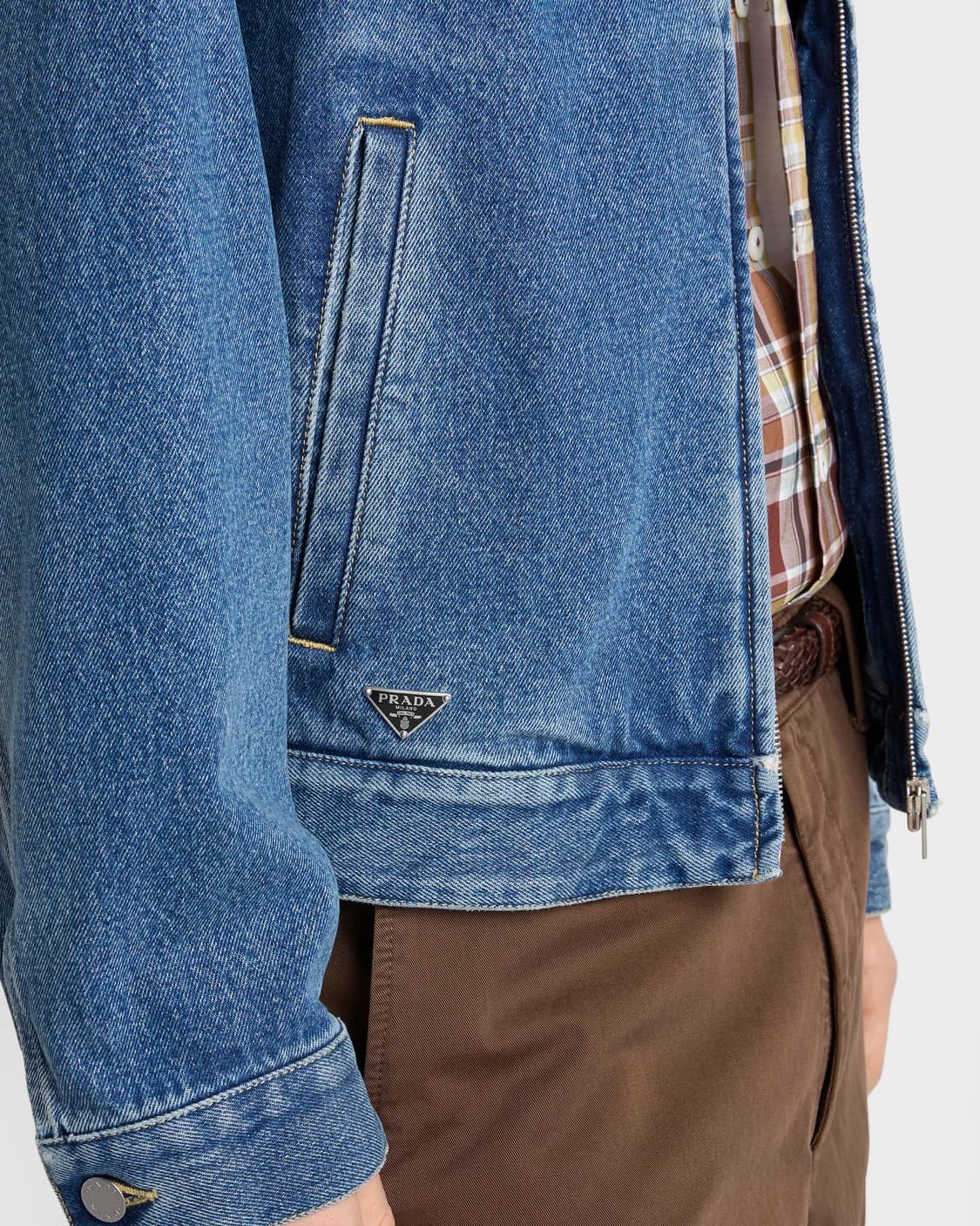 프라다 신상품 데님 블루종 사이즈 L 상품이미지8