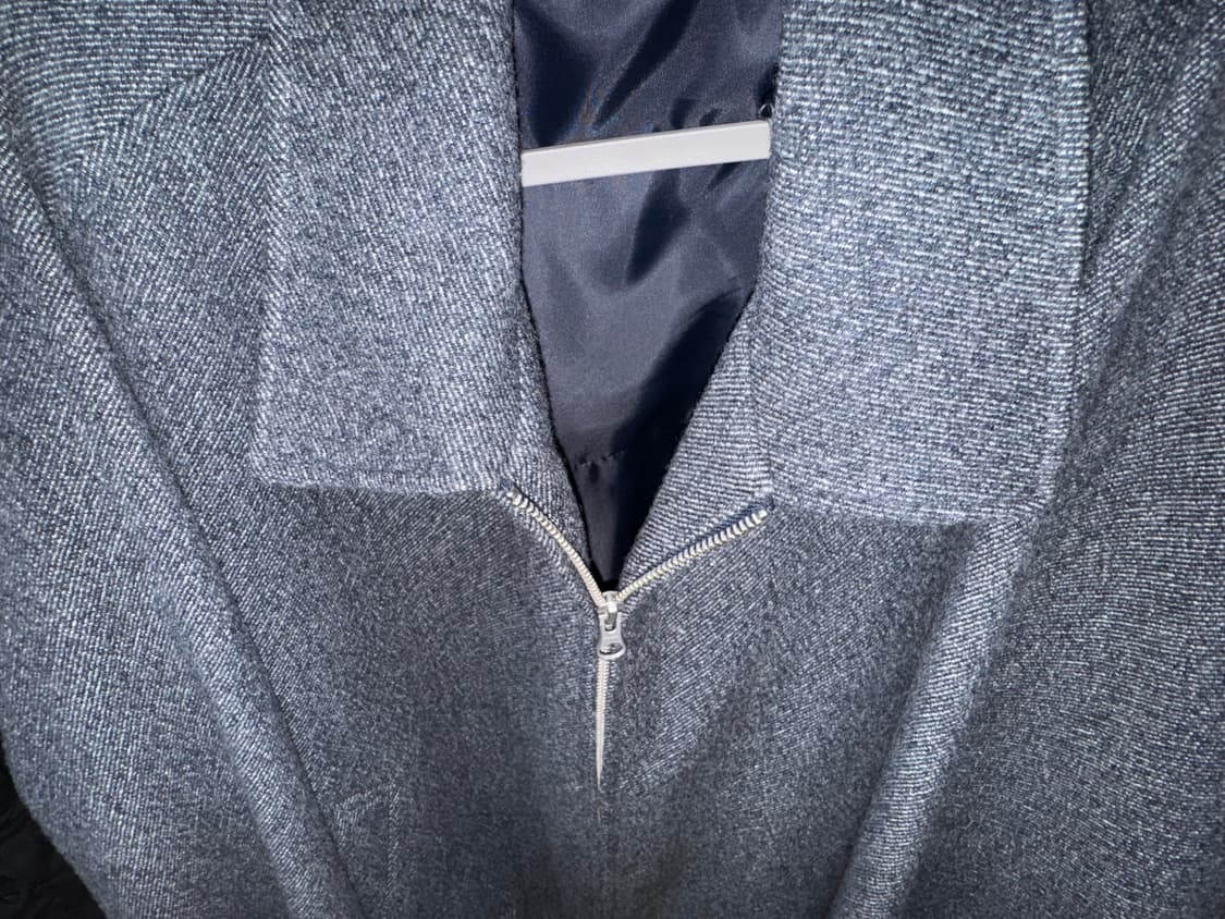 쿠어 버진 울 오버사이즈 짚업 블루종(멜란지네이비) M 판매합니다 상품이미지3