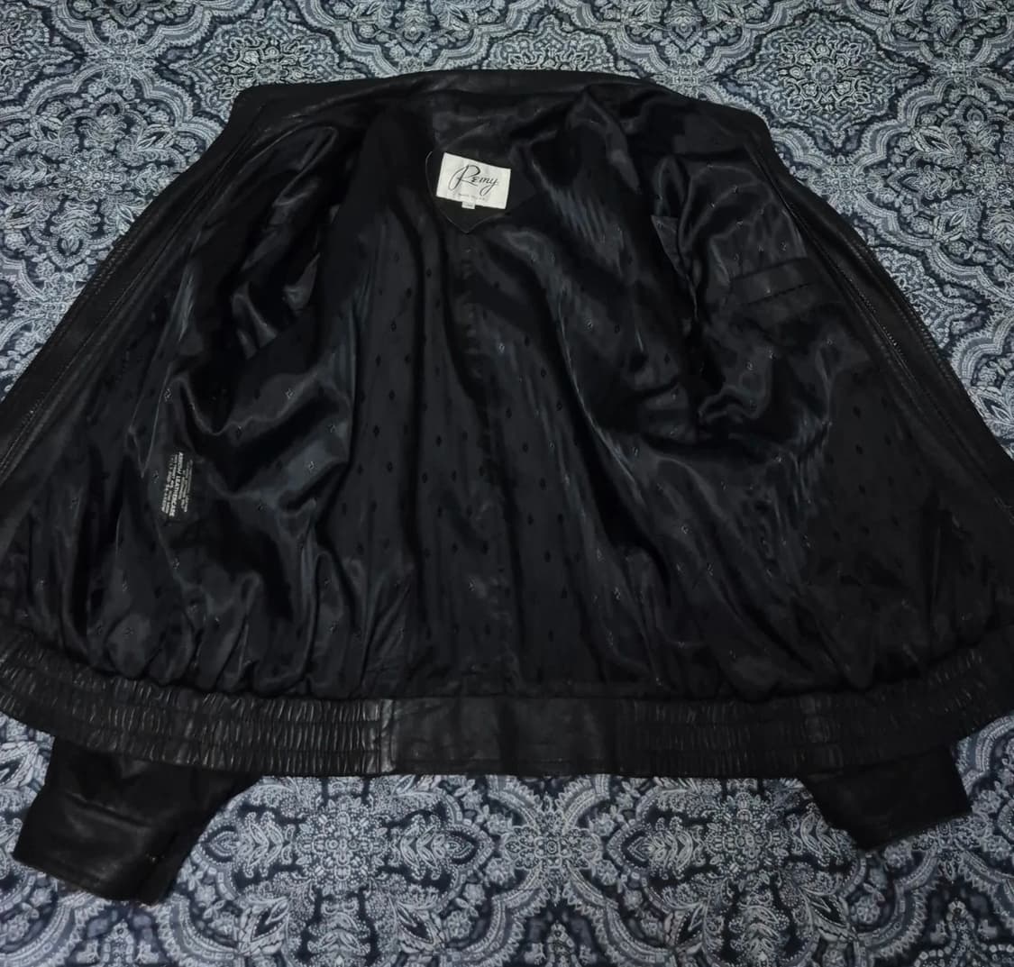 Remy 더블 카라 램스킨 블루종 38size 상품이미지3