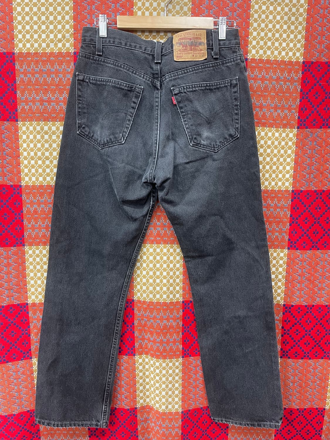 90s리바이스505  블랭크탭 블랙진 30-31 상품이미지2