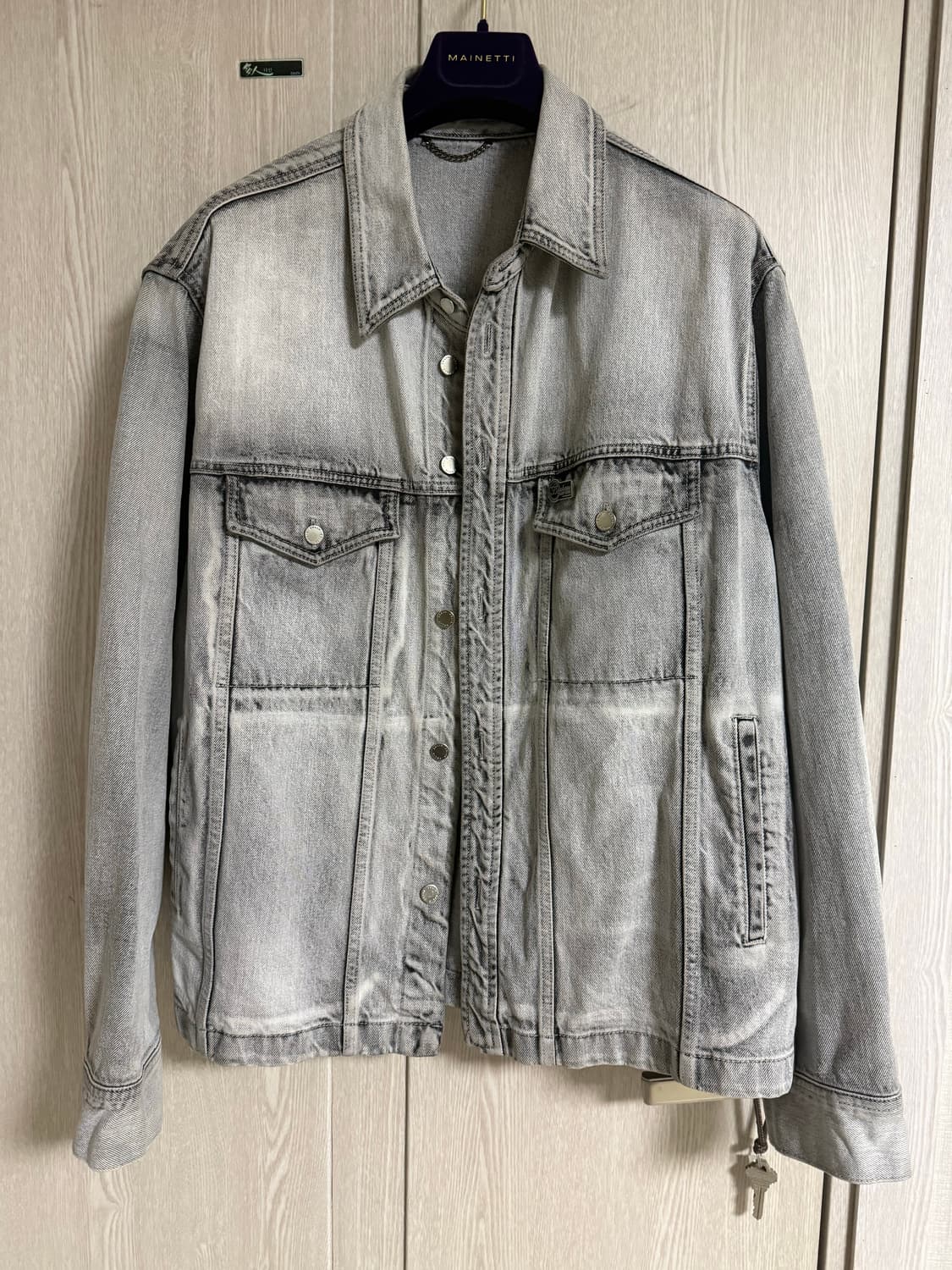 솔리드옴므 그레이 데님 자켓 48사이즈 상품이미지2
