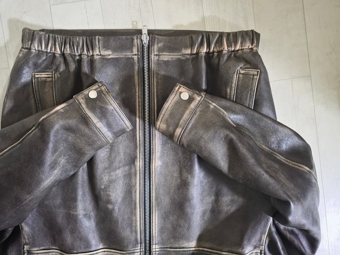 느와르라르메스  디스트레스드 레더 자켓 46 상품이미지5