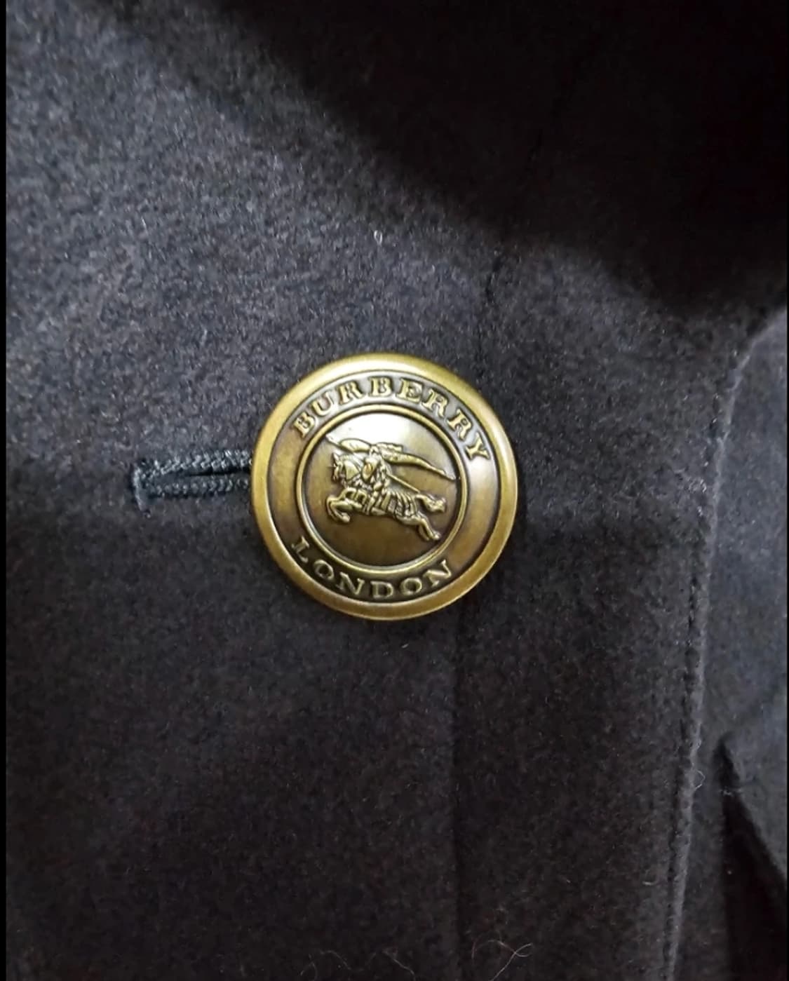 버버리 런던 블랙 더블 코트 UK6 상품이미지4