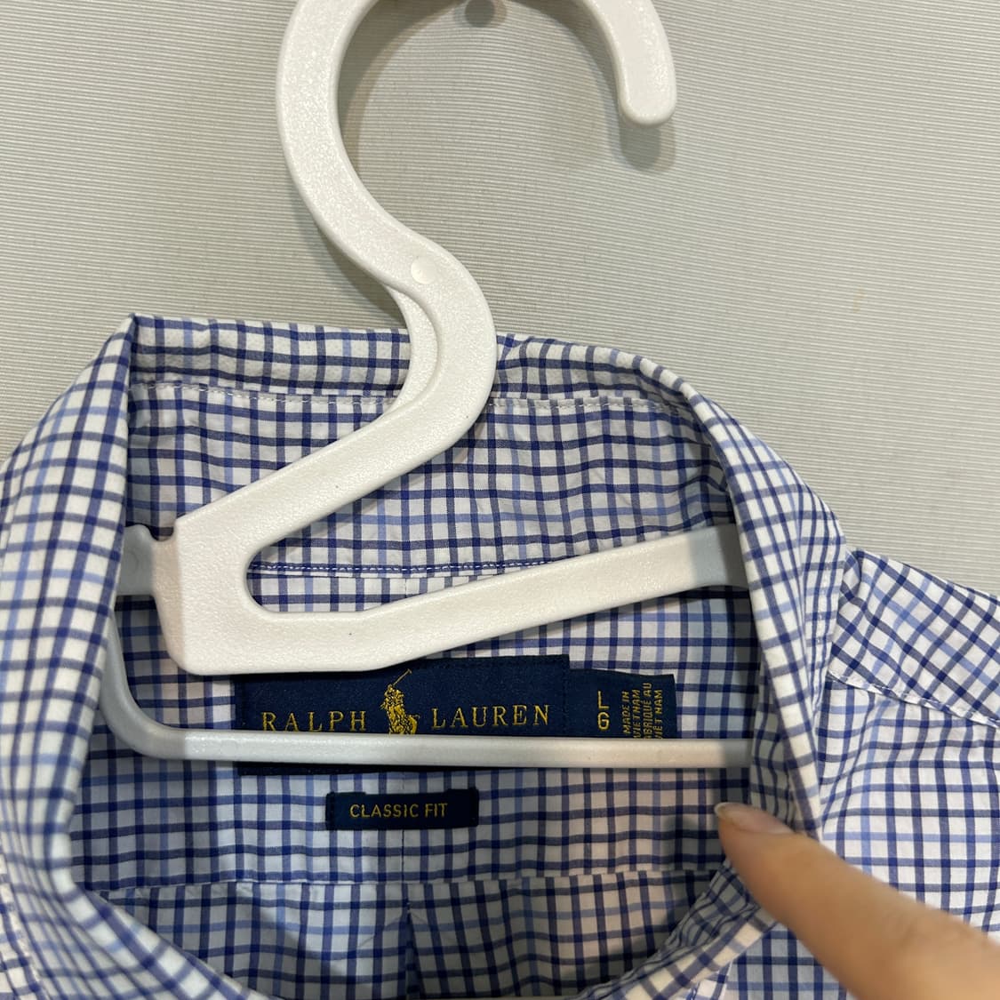 폴로 랄프로렌 남성 반팔 체크 셔츠 L 상품이미지2