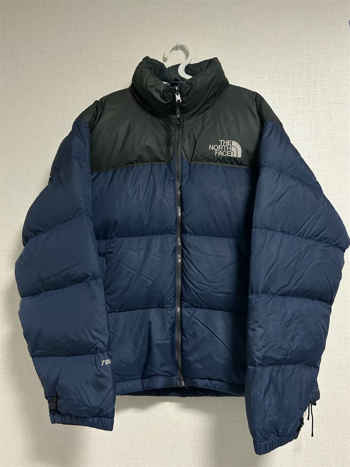노스페이스 구스다운 눕시 패딩 700 네이비 그레이 100 L  상품이미지4