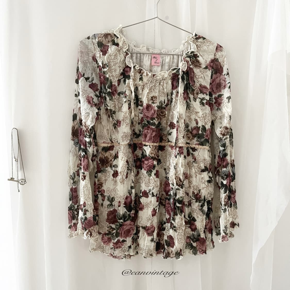 antique flower pattern top  상품이미지6