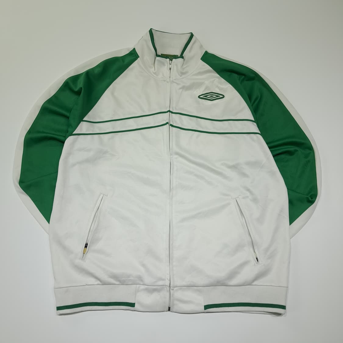 CL983 XL 엄브로 00s 풋볼컬처 화이트그린 트랙자켓 상품이미지1