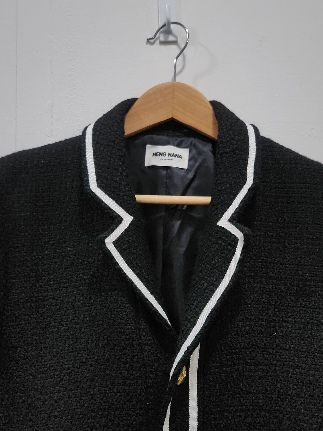 [F] 트위드 자켓 블랙 금장단추 여성 프리사이즈 상품이미지3