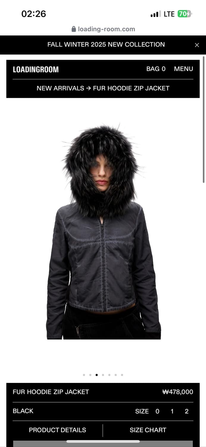 로딩룸 퍼 후디 집 자켓 상품이미지1