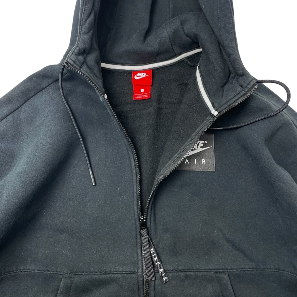 나이키 에어 블랙 기모 후드집업 L 상품이미지4