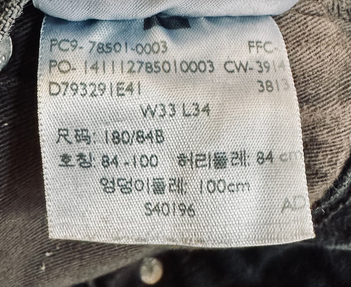 LVC 78501 블랙 워싱진 33사이즈 신품급 블랙진 상품이미지4