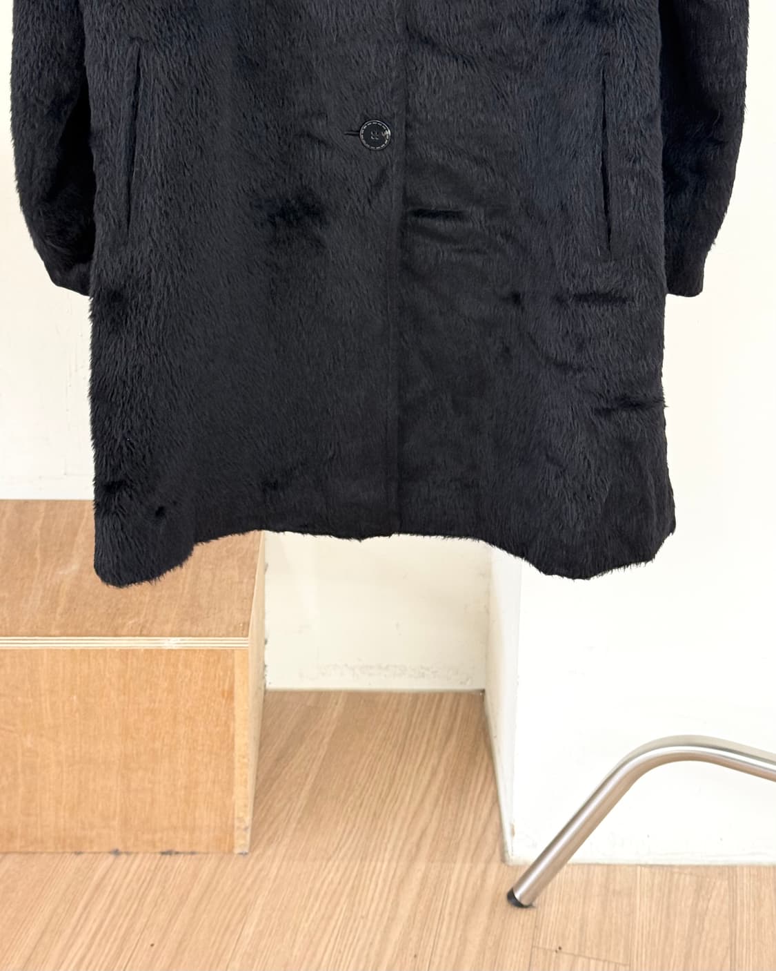 살바토레 페라가모 블랙 알파카 퍼코트 상품이미지5