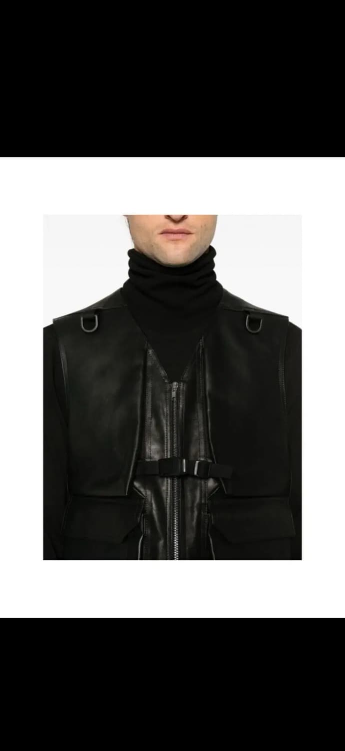 24FW 릭오웬스 유틸리티 레더 베스트 블랙 50 상품이미지5