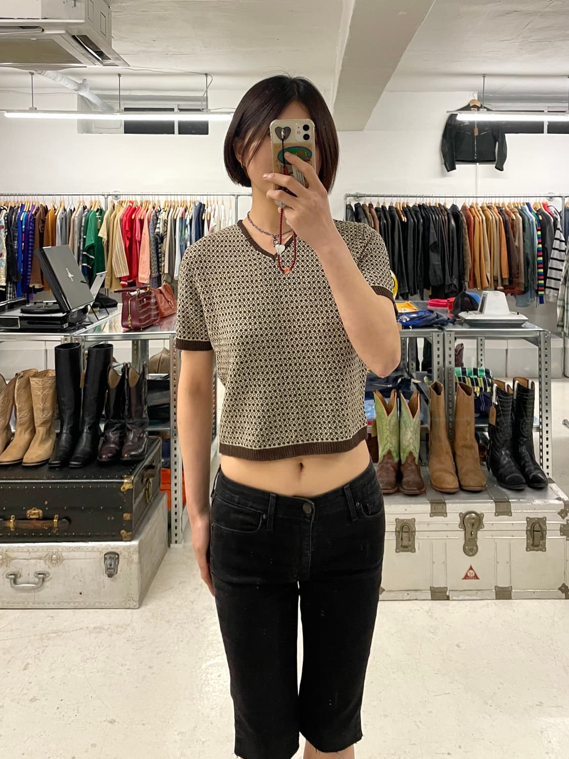 MAX&CO crop knit half t-shirt 막스앤코 막스마라 상품이미지1