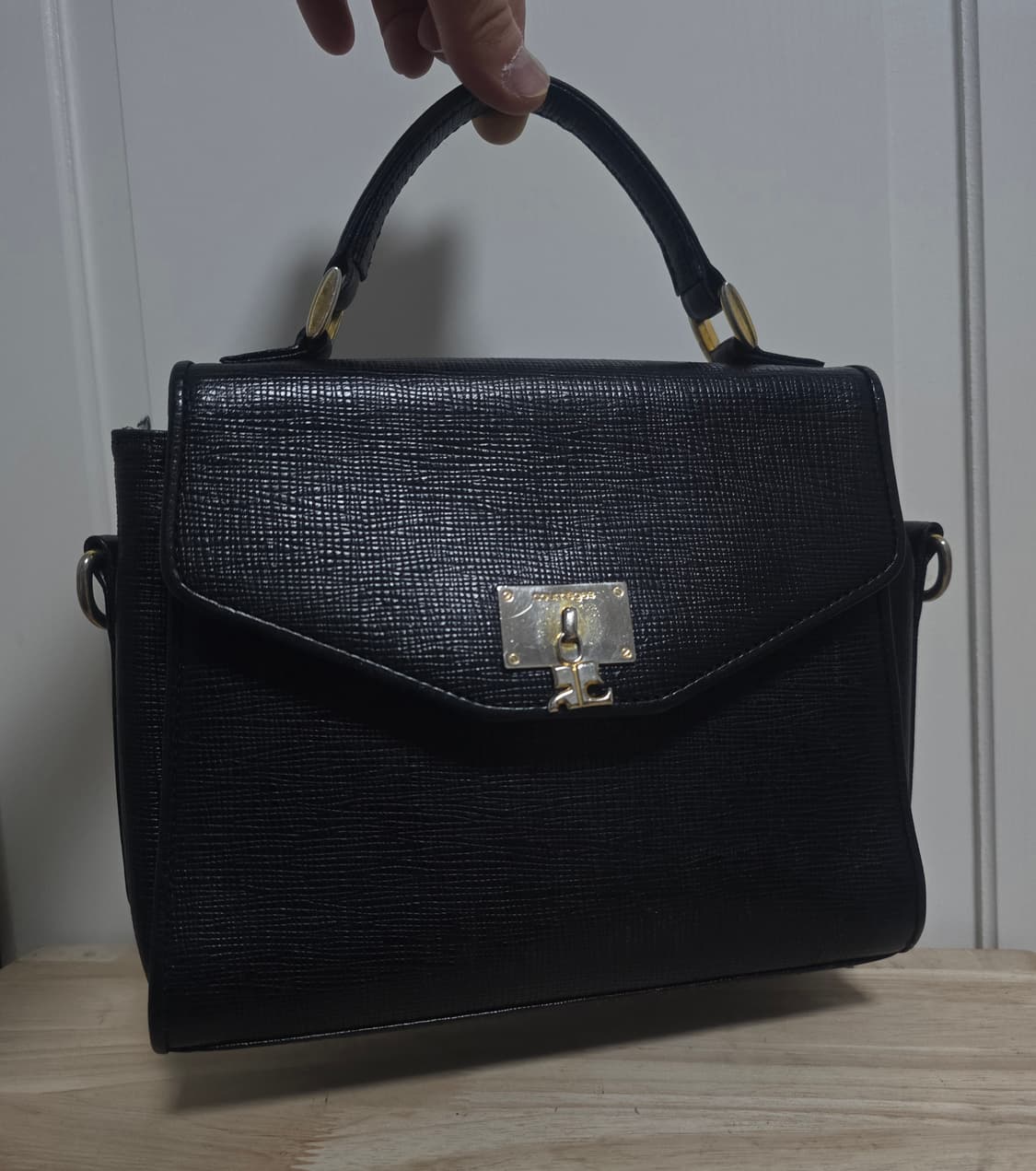 Courreges 꾸레쥬 레더 블랙 숄더 토트백 상품이미지1