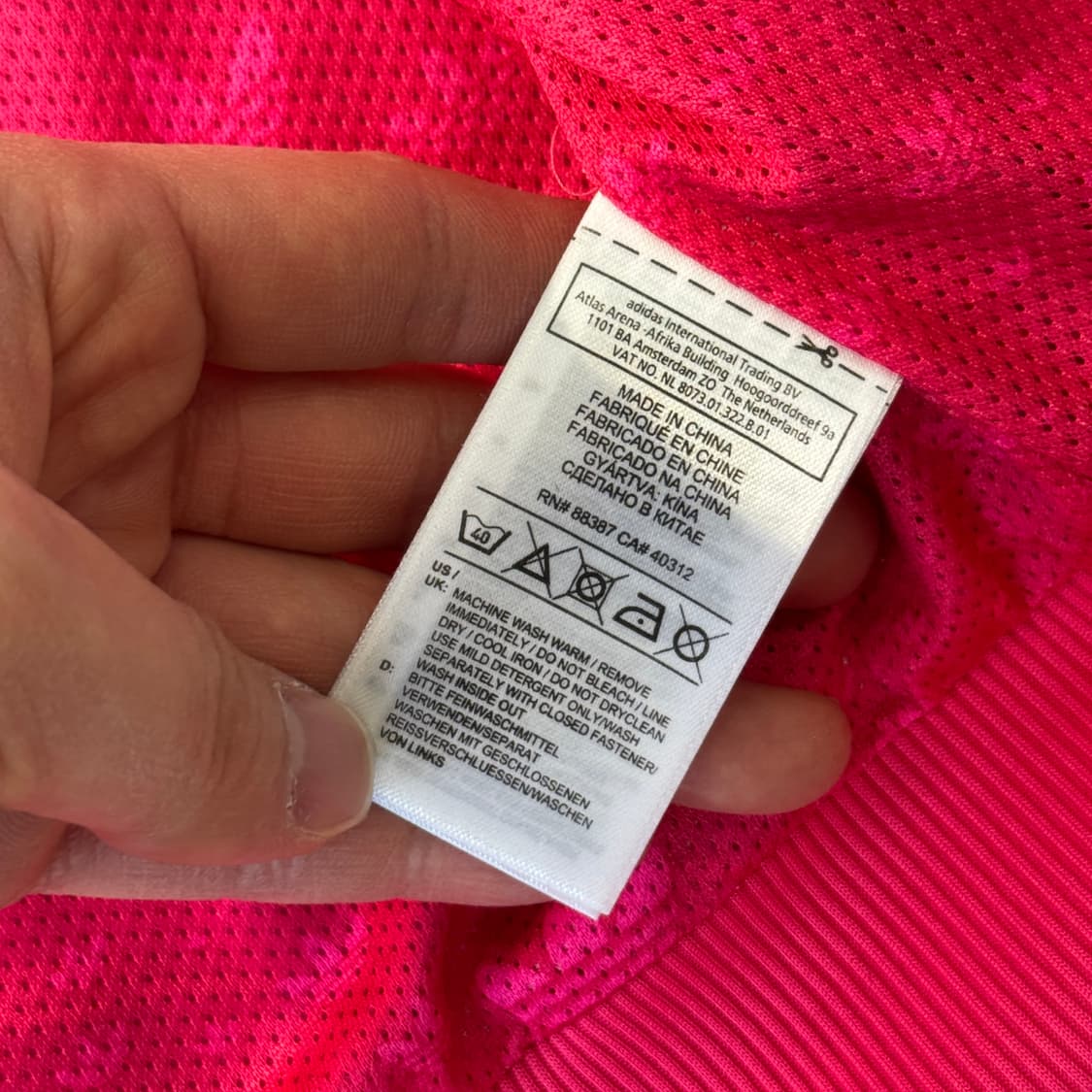 아디다스 우먼 이중넥 핫핑크 트랙탑 져지 S 상품이미지6