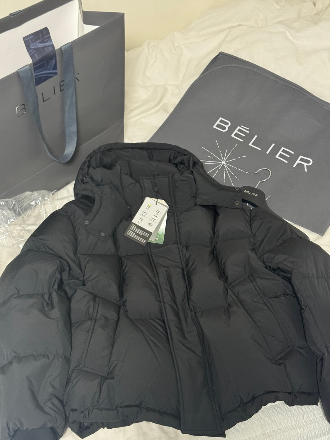 벨리에 크로스라인 후디드 구스다운 25신상블랙 (새상품 )05/105!! 상품이미지4