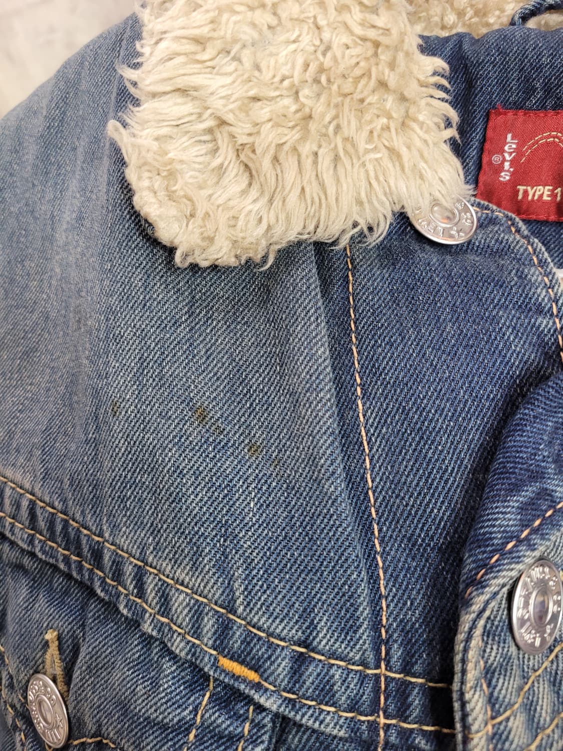 Levis 리바이스 Type1 데님 자켓 안감 후리스 청자켓 상품이미지7