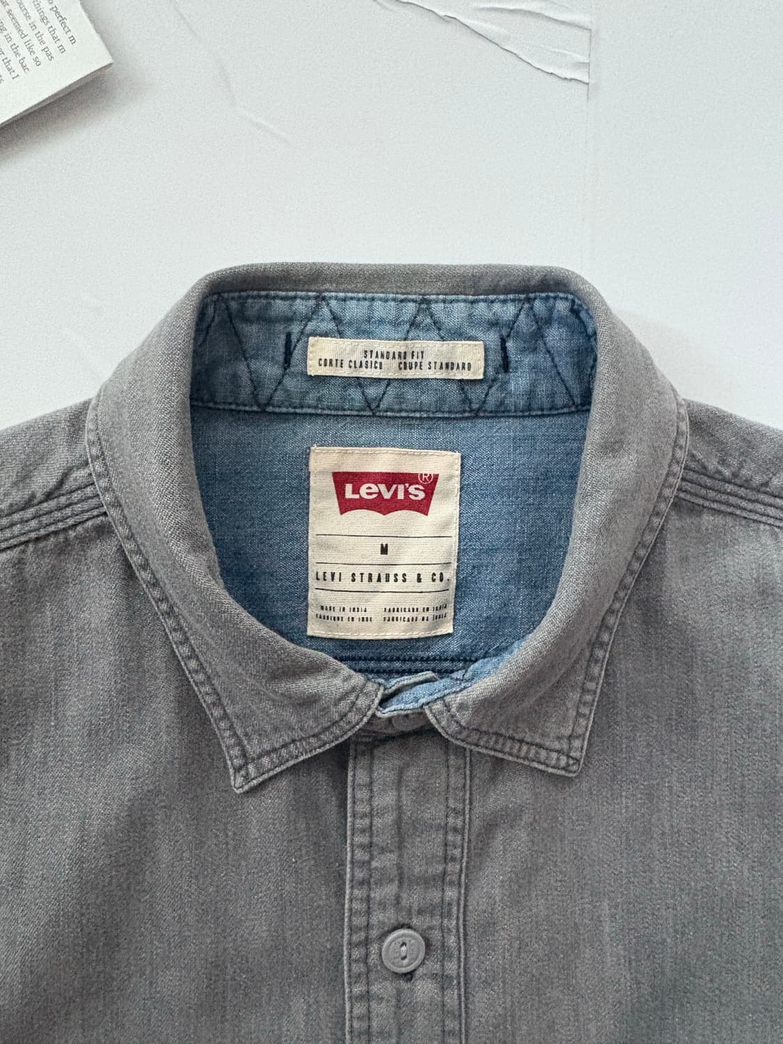 리바이스 그레이 데님 워크 셔츠 상품이미지4