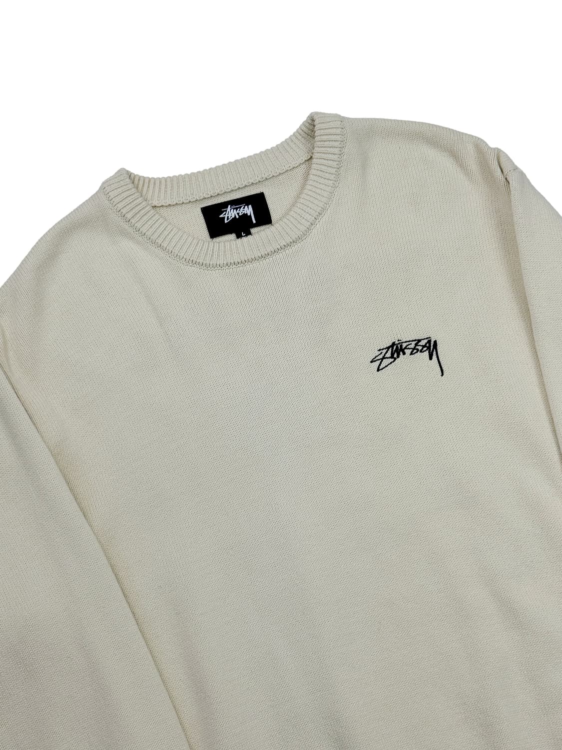 스투시 케어라벨 스웨터 네츄럴 상품이미지4