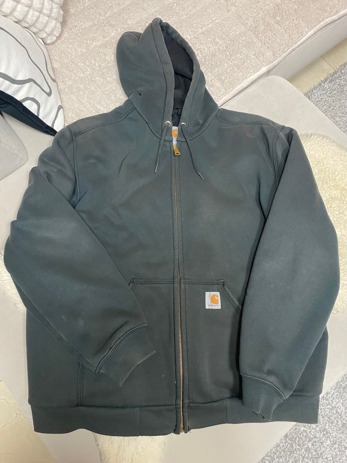 칼하트 써멀 후드집업 그린 블랙 L 상품이미지1