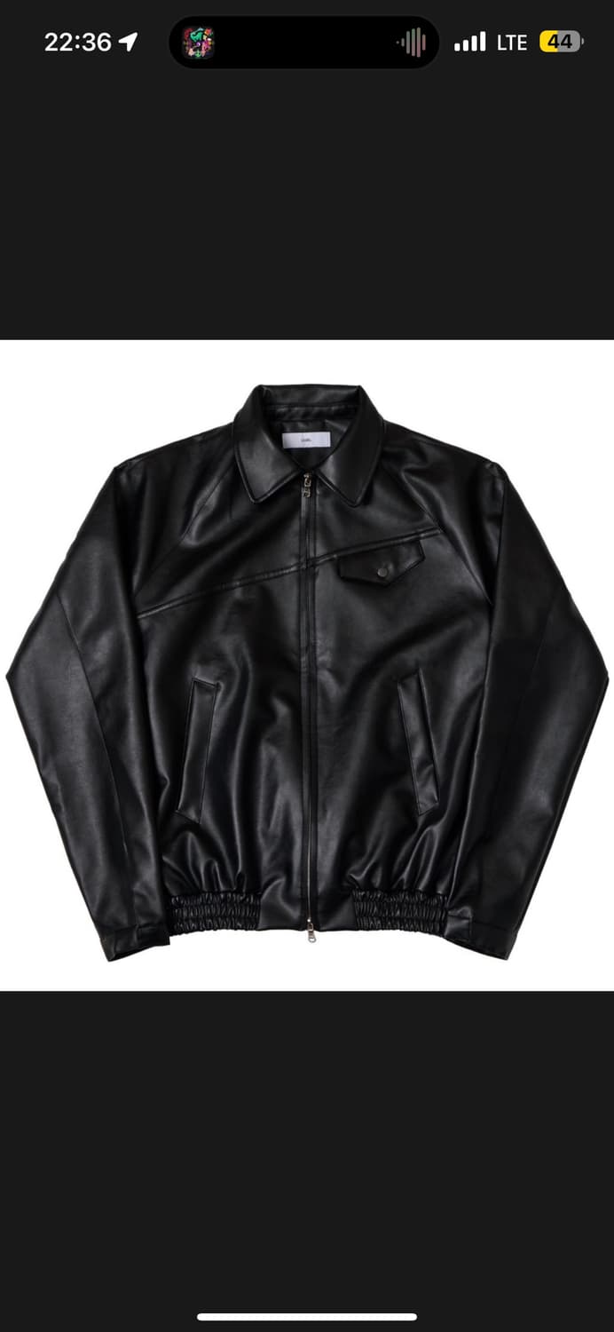 리젤서비스 SLANT JOIN LEATHER BOMBER (BLACK) 상품이미지1
