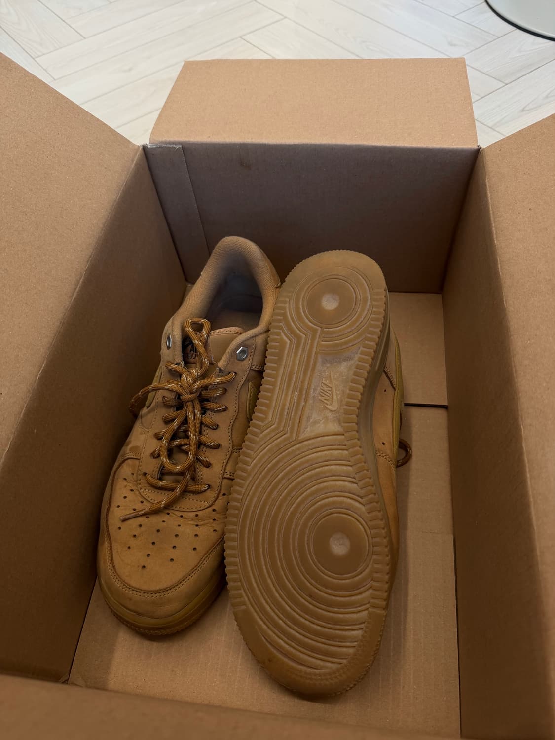 나이키 (270)에어포스 1 07WB 플랙스 브라운 된장포스 상품이미지2