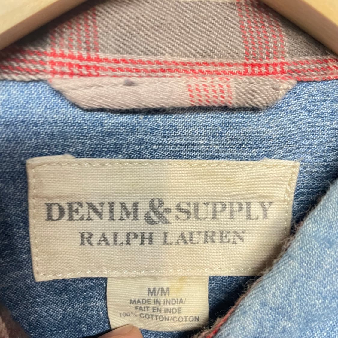 데님앤서플라이 데님 포인트 체크 셔츠 상품이미지4