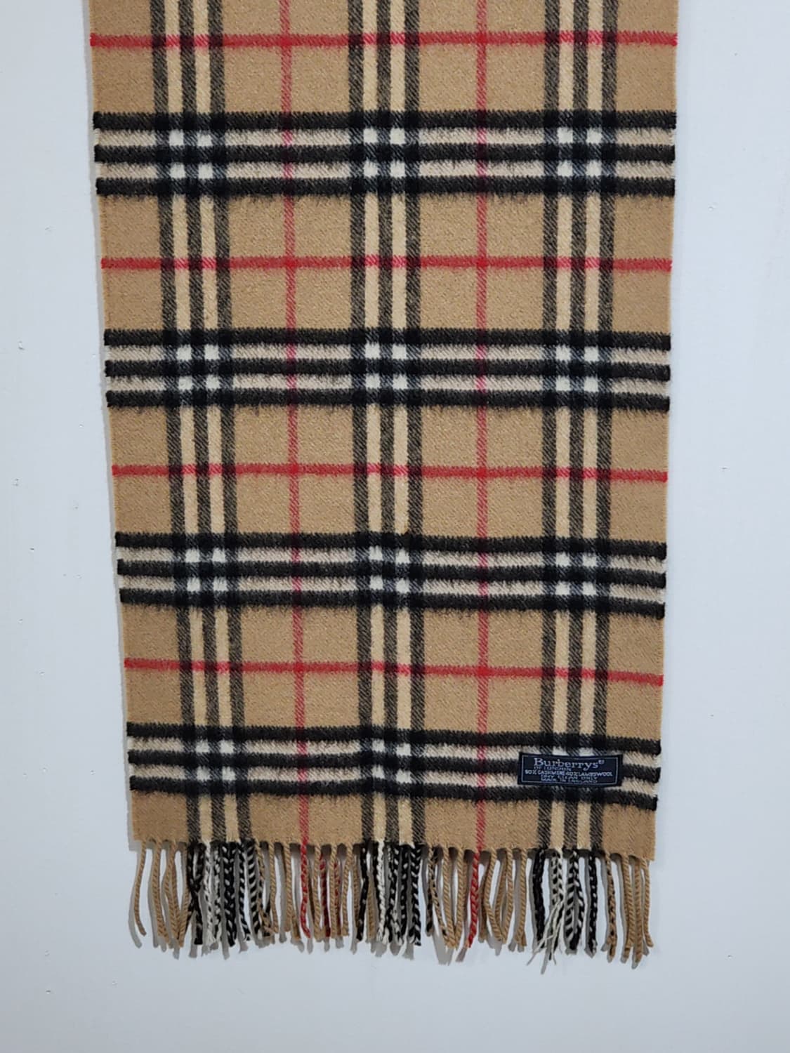 (정품) 버버리 캐시미어 목도리 노바체크 머플러 램스울  상품이미지3