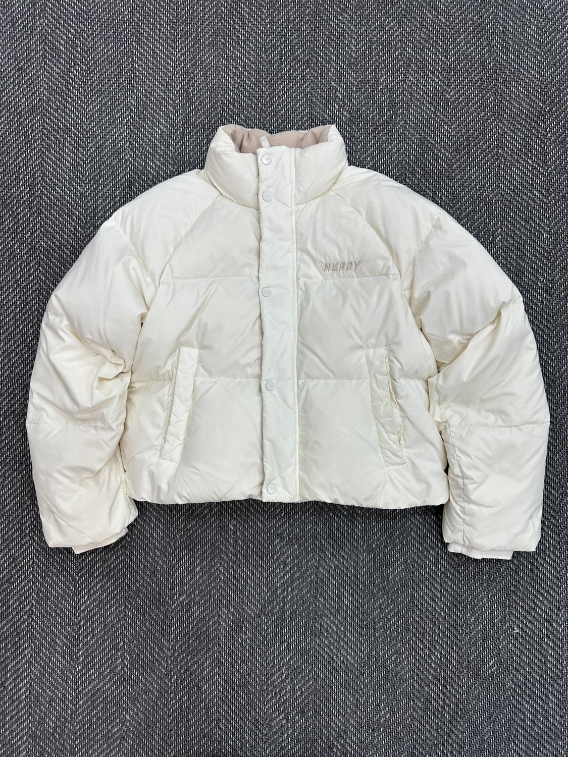 널디 크롭패딩 아이보리 상품이미지1