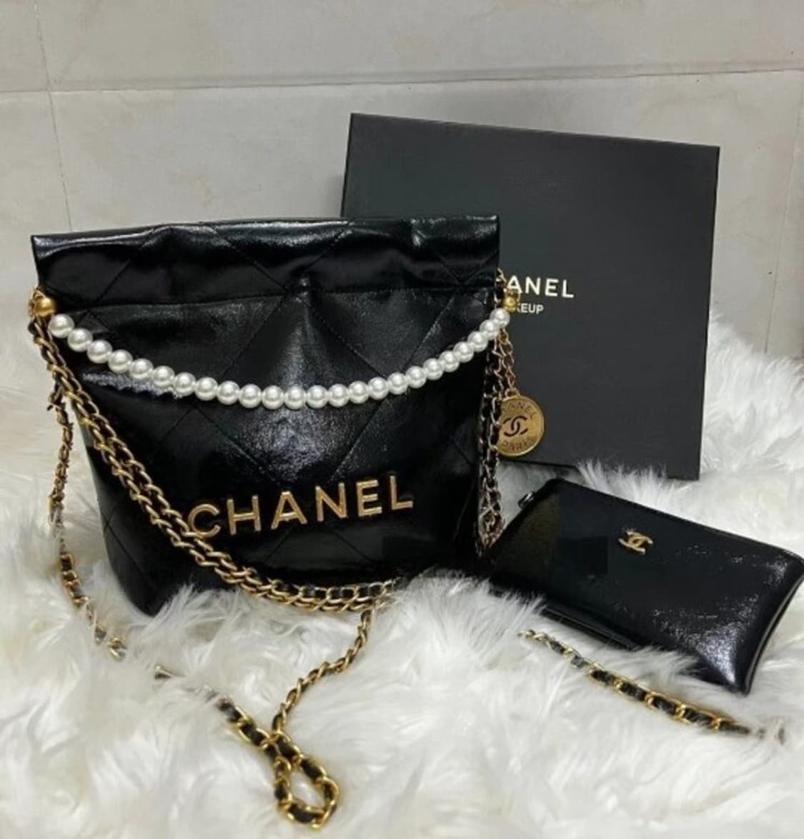 샤넬 메이크업 라인 진주 체인 숄더백 상품이미지1