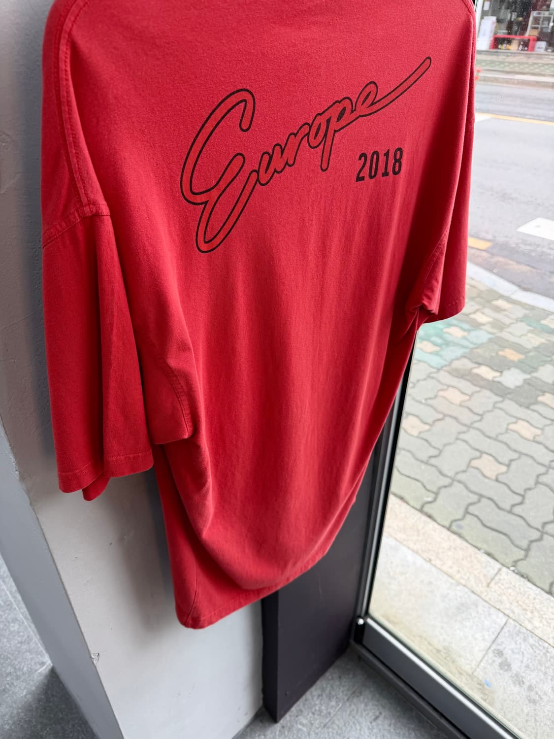 S/ 발렌시아가 루즈 포켓 백로고 반팔 상품이미지8