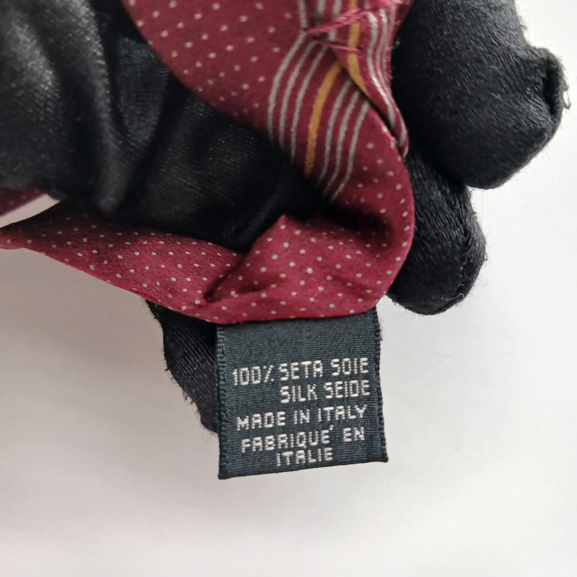 조르지오 아르마니 실크 버건디 넥타이 9.3cm A등급 A18763
 상품이미지9