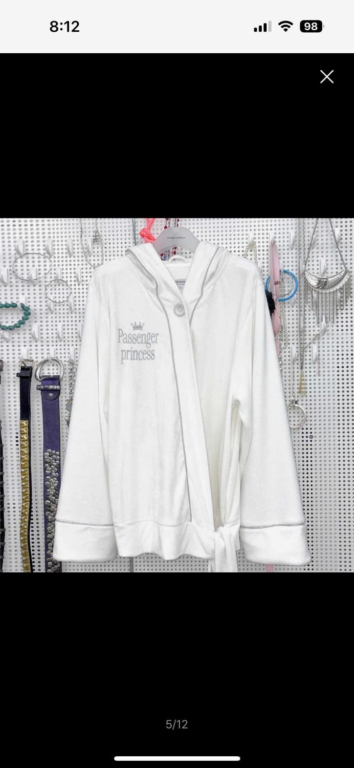 sculptor bath robe hoodie white 로브후디 S 상품이미지5