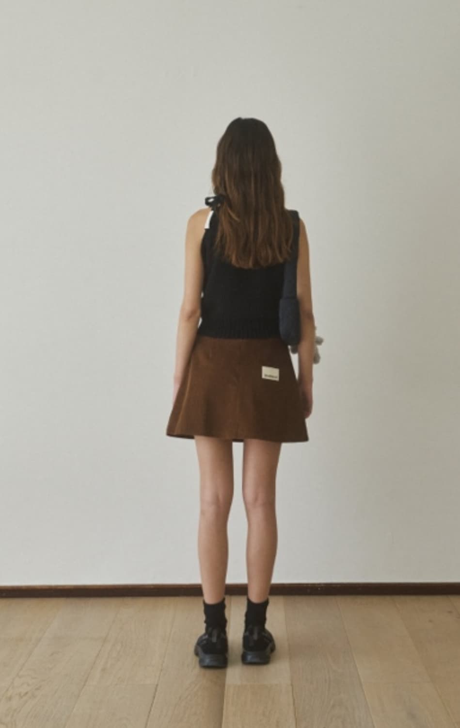 스무드무드 코듀로이 스커트 브라운 s 상품이미지4