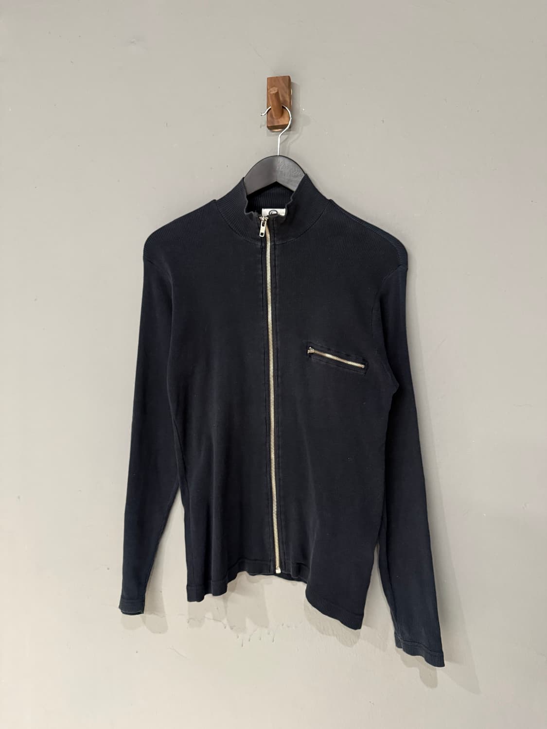 high-neck zipper point ribbed zip-up 상품이미지5