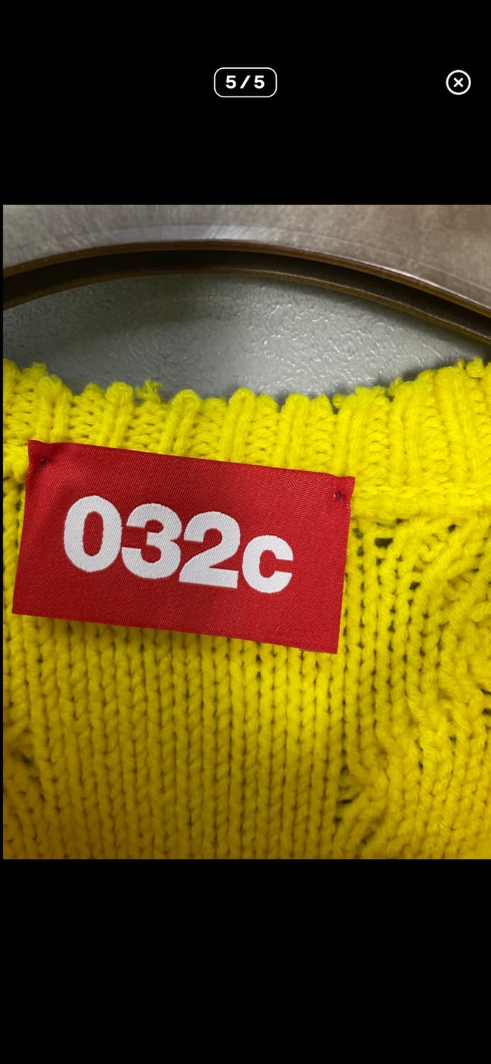 032c 하드기어 피어싱 옐로우 니트 A3676 상품이미지5