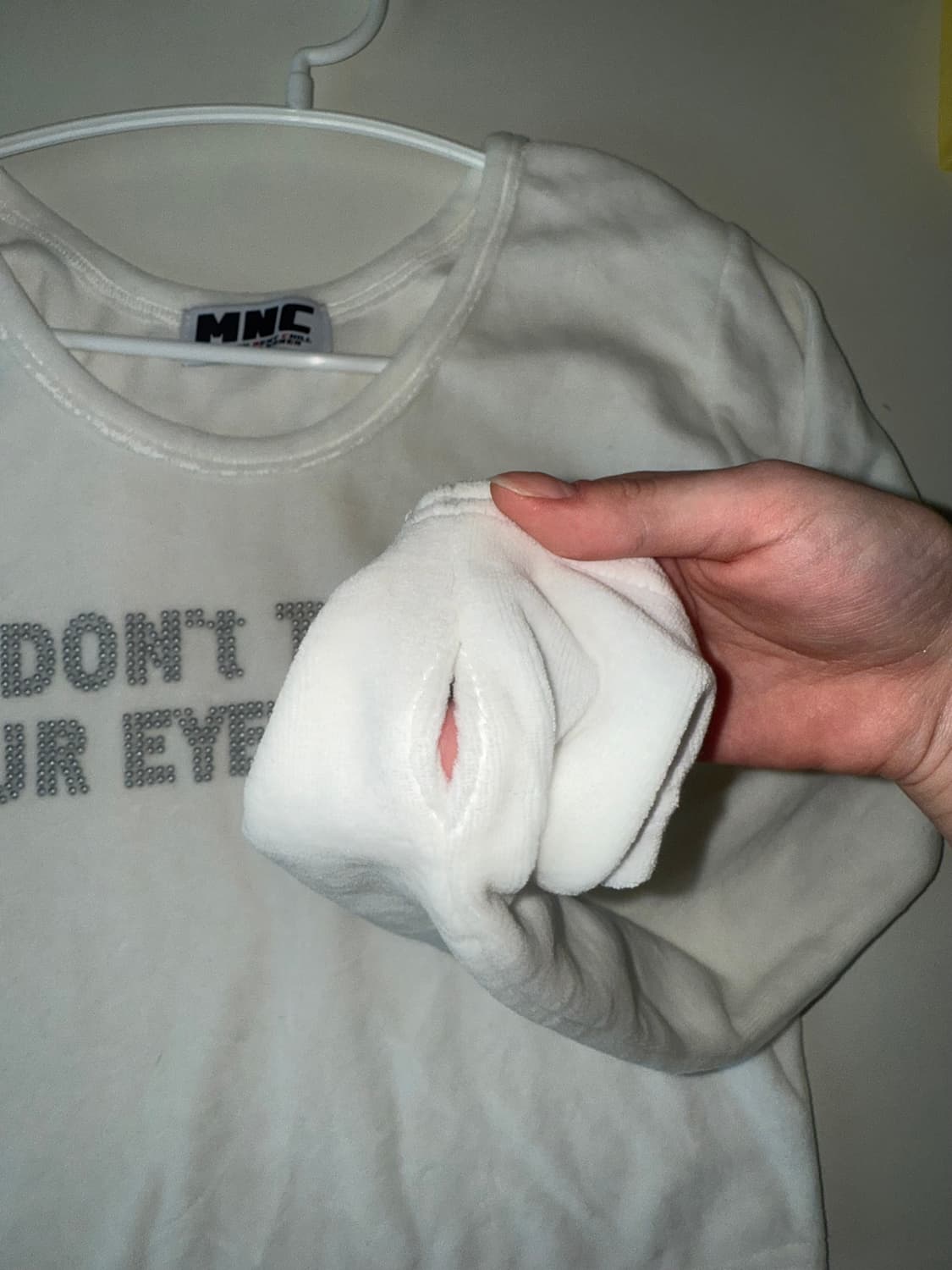 Mnc 벨벳 크롭 티셔츠 상품이미지3