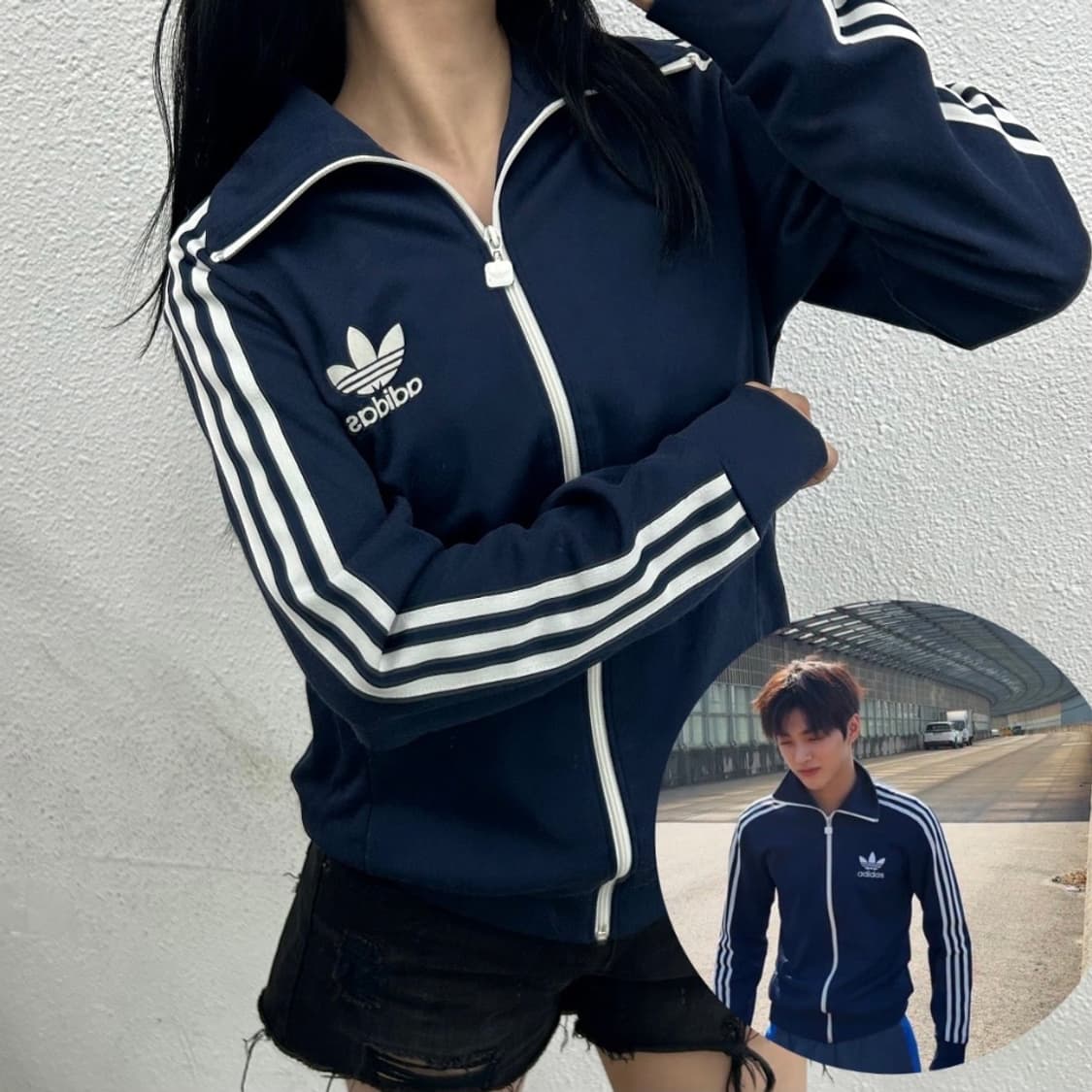 [코르티스착용]아디다스 유로파 네이비 트랙탑 95 상품이미지1