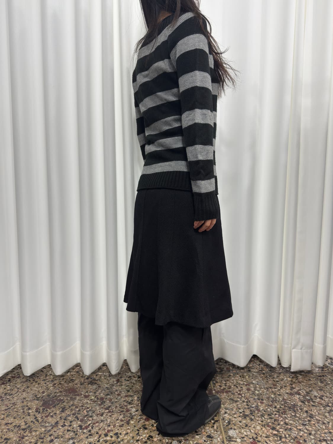 stripe button knit 상품이미지4