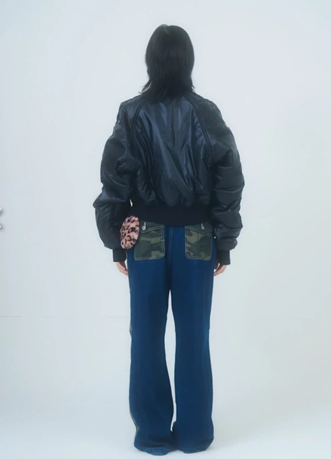 러닝하이 셔링 크롭 MA-1자켓 블랙  상품이미지4