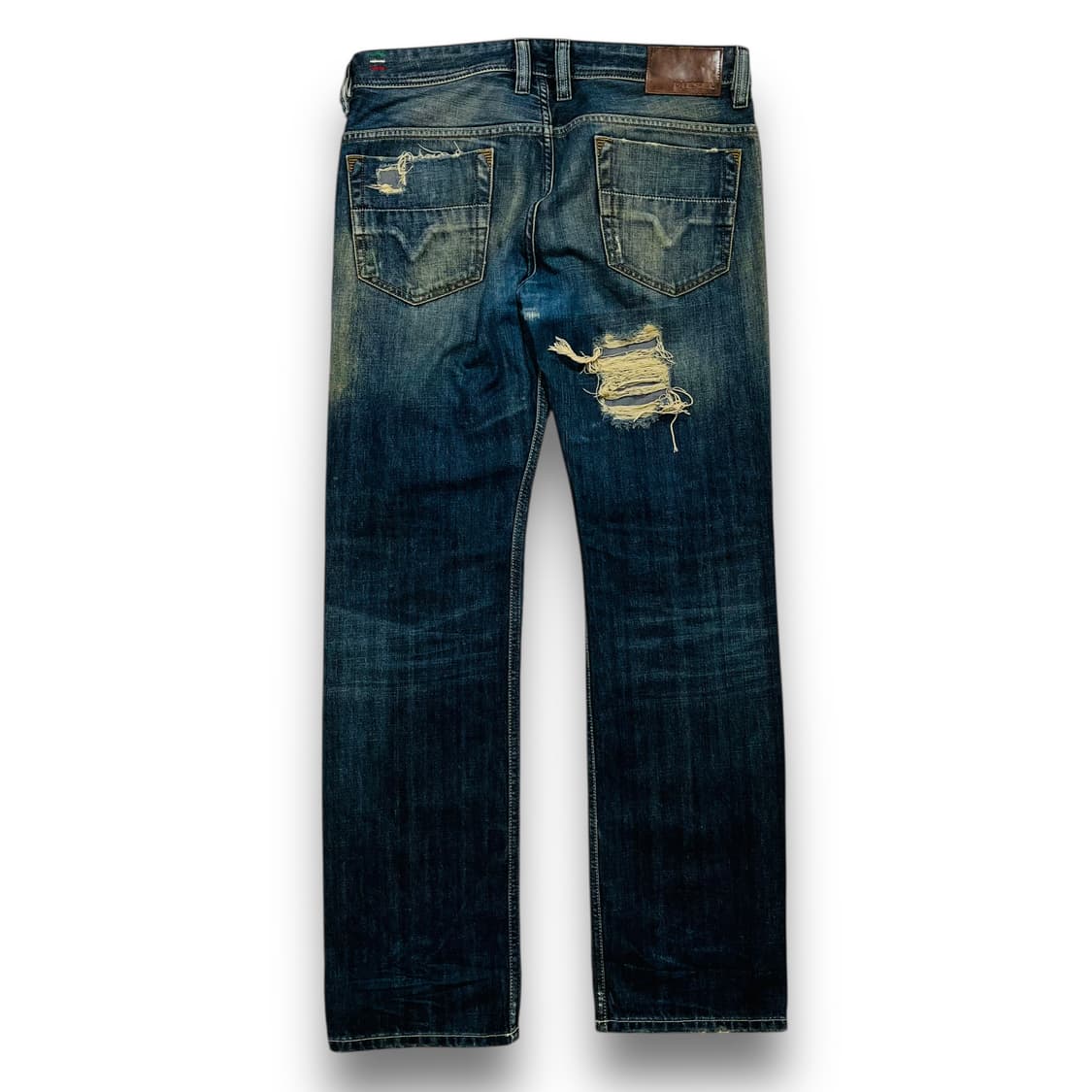 디젤 리페어드 디스트로이드 크랙 워시드 데님 팬츠 상품이미지4